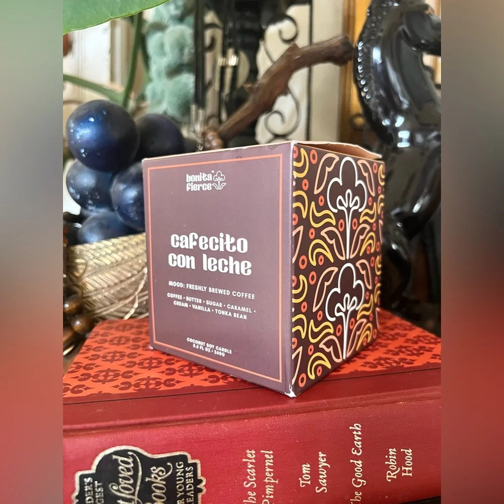 New! Bonita Fierce Cafecito Con Leche Candle  Mood: Freshly Brewed Cup of Coffee